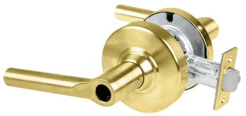 Picture of Schlage ALX70L BRW Grade 2 Classroom Cylindrical Lock with Field Selectable Vandlgard, Broadway Lever, Conventional Less Cylinder