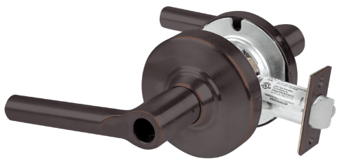 Picture of Schlage ALX70L BRW Grade 2 Classroom Cylindrical Lock with Field Selectable Vandlgard, Broadway Lever, Conventional Less Cylinder