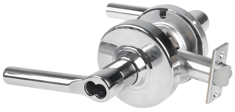 Picture of Schlage ALX80B BRW Grade 2 Storeroom Cylindrical Lock with Field Selectable Vandlgard, Broadway Lever, SFIC Less Core