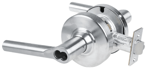 Picture of Schlage ALX80B BRW Grade 2 Storeroom Cylindrical Lock with Field Selectable Vandlgard, Broadway Lever, SFIC Less Core