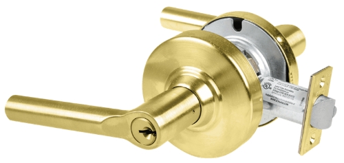 Picture of Schlage ALX80P BRW Grade 2 Storeroom Cylindrical Lock with Field Selectable Vandlgard, Broadway Lever, Conventional Cylinder, Keyed 5