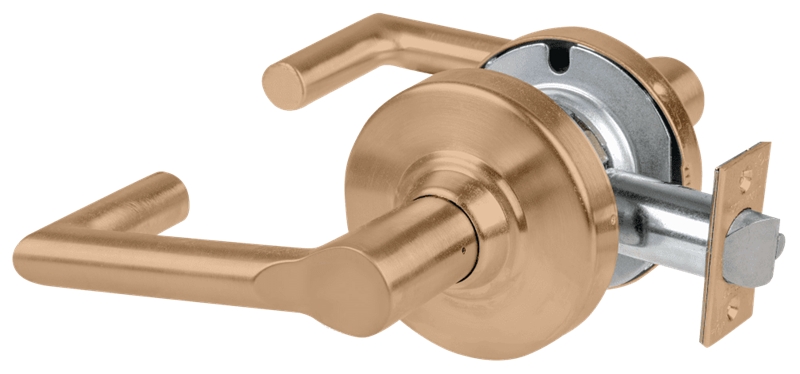 Picture of Schlage ALX10 BRK Grade 2 Passage Cylindrical Lock with Field Selectable Vandlgard, Boardwalk Lever
