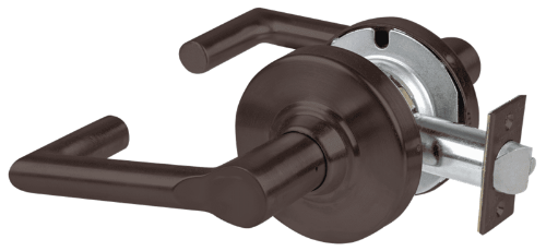 Picture of Schlage ALX10 BRK Grade 2 Passage Cylindrical Lock with Field Selectable Vandlgard, Boardwalk Lever