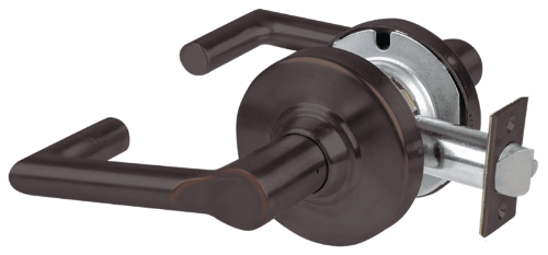 Picture of Schlage ALX10 BRK Grade 2 Passage Cylindrical Lock with Field Selectable Vandlgard, Boardwalk Lever