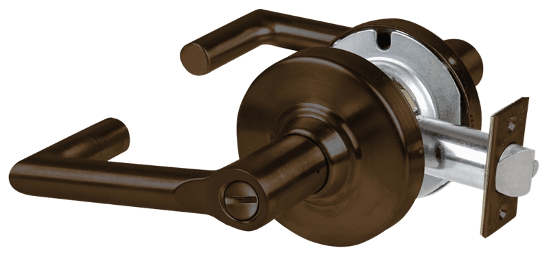 Picture of Schlage ALX40 BRK Grade 2 Privacy Cylindrical Lock with Field Selectable Vandlgard, Boardwalk Lever