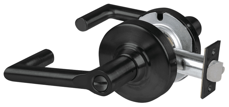 Picture of Schlage ALX40 BRK Grade 2 Privacy Cylindrical Lock with Field Selectable Vandlgard, Boardwalk Lever