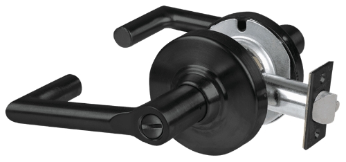 Picture of Schlage ALX40 BRK Grade 2 Privacy Cylindrical Lock with Field Selectable Vandlgard, Boardwalk Lever