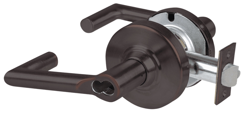 Picture of Schlage ALX50J BRK Grade 2 Office Cylindrical Lock with Field Selectable Vandlgard, Boardwalk Lever, FSIC Less Core