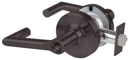 Picture of Schlage ALX50L BRK Grade 2 Office Cylindrical Lock with Field Selectable Vandlgard, Boardwalk Lever, Conventional Less Cylinder