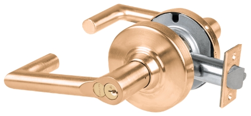 Picture of Schlage ALX50R BRK Grade 2 Office Cylindrical Lock with Field Selectable Vandlgard, Boardwalk Lever, FSIC Core