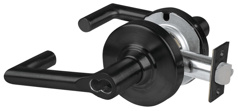 Picture of Schlage ALX53J BRK Grade 2 Entrance Cylindrical Lock with Field Selectable Vandlgard, Boardwalk Lever, FSIC Less Core