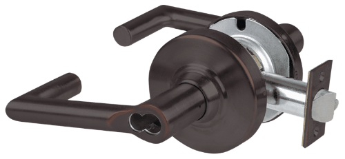 Picture of Schlage ALX53J BRK Grade 2 Entrance Cylindrical Lock with Field Selectable Vandlgard, Boardwalk Lever, FSIC Less Core