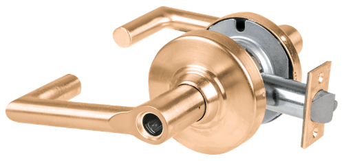 Picture of Schlage ALX53L BRK Grade 2 Entrance Cylindrical Lock with Field Selectable Vandlgard, Boardwalk Lever, Conventional Less Cylinder