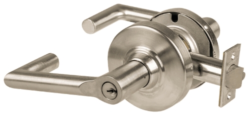 Picture of Schlage ALX53P BRK Grade 2 Entrance Cylindrical Lock with Field Selectable Vandlgard, Boardwalk Lever, Conventional Cylinder - Keyed 5