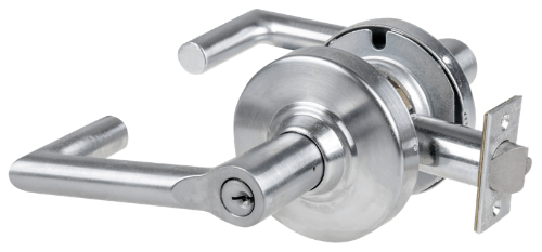 Picture of Schlage ALX53P BRK Grade 2 Entrance Cylindrical Lock with Field Selectable Vandlgard, Boardwalk Lever, Conventional Cylinder - Keyed 5