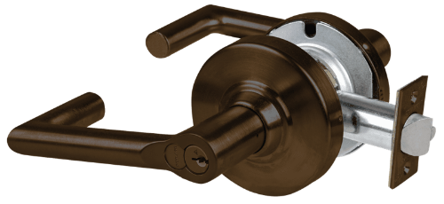 Picture of Schlage ALX53R BRK Grade 2 Entrance Cylindrical Lock with Field Selectable Vandlgard, Boardwalk Lever, FSIC Core