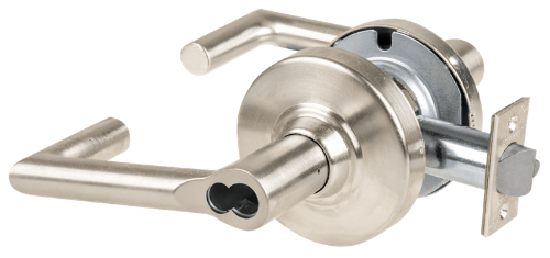 Picture of Schlage ALX70B BRK Grade 2 Classroom Cylindrical Lock with Field Selectable Vandlgard, Boardwalk Lever, SFIC Less Core