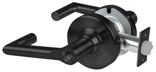 Picture of Schlage ALX70L BRK Grade 2 Classroom Cylindrical Lock with Field Selectable Vandlgard, Boardwalk Lever, Conventional Less Cylinder