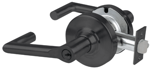 Picture of Schlage ALX70P BRK Grade 2 Classroom Cylindrical Lock with Field Selectable Vandlgard, Boardwalk Lever, Conventional Cylinder - keyed 5