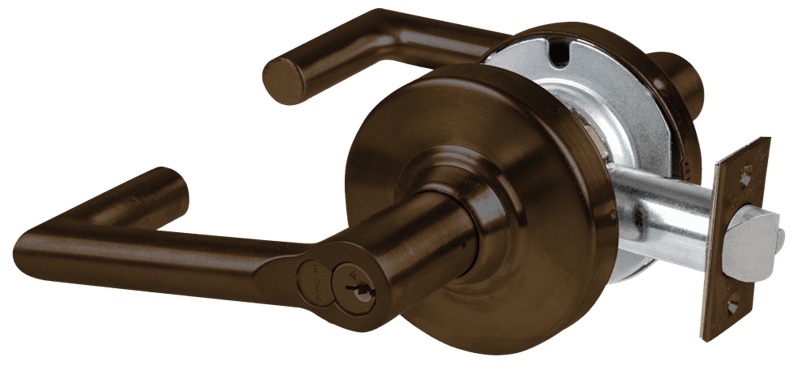 Picture of Schlage ALX70R BRK Grade 2 Classroom Cylindrical Lock with Field Selectable Vandlgard, Boardwalk Lever, FSIC Core