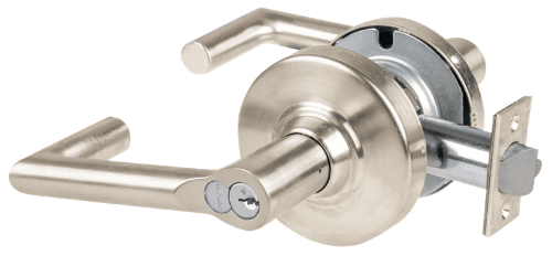 Picture of Schlage ALX70R BRK Grade 2 Classroom Cylindrical Lock with Field Selectable Vandlgard, Boardwalk Lever, FSIC Core