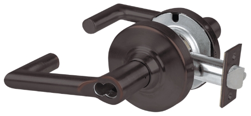 Picture of Schlage ALX80B BRK Grade 2 Storeroom Cylindrical Lock with Field Selectable Vandlgard, Boardwalk Lever, SFIC Less Core