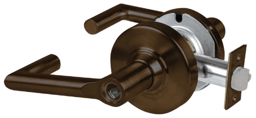 Picture of Schlage ALX80L BRK Grade 2 Storeroom Cylindrical Lock with Field Selectable Vandlgard, Boardwalk Lever, Conventional Less Cylinder