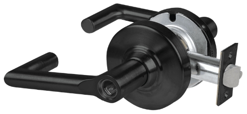 Picture of Schlage ALX80L BRK Grade 2 Storeroom Cylindrical Lock with Field Selectable Vandlgard, Boardwalk Lever, Conventional Less Cylinder