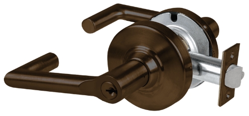 Picture of Schlage ALX80P BRK Grade 2 Storeroom Cylindrical Lock with Field Selectable Vandlgard, Boardwalk Lever, Conventional Cylinder - Keyed 5