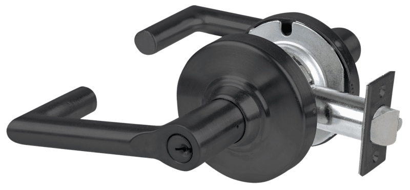 Picture of Schlage ALX80P BRK Grade 2 Storeroom Cylindrical Lock with Field Selectable Vandlgard, Boardwalk Lever, Conventional Cylinder - Keyed 5