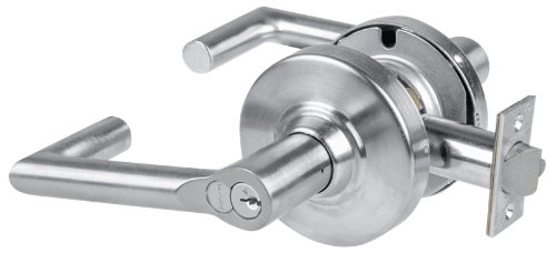 Picture of Schlage ALX80R BRK Grade 2 Storeroom Cylindrical Lock with Field Selectable Vandlgard, Boardwalk Lever, FSIC Core