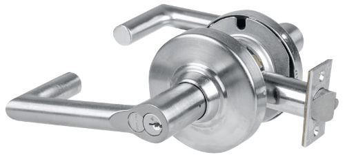 Picture of Schlage ALX80R BRK Grade 2 Storeroom Cylindrical Lock with Field Selectable Vandlgard, Boardwalk Lever, FSIC Core