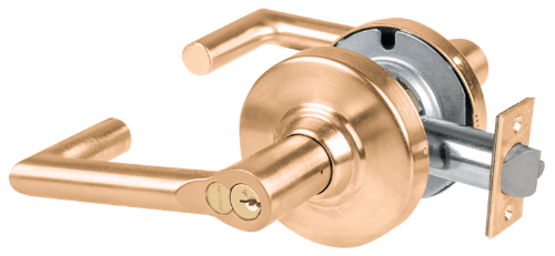 Picture of Schlage ALX80R BRK Grade 2 Storeroom Cylindrical Lock with Field Selectable Vandlgard, Boardwalk Lever, FSIC Core