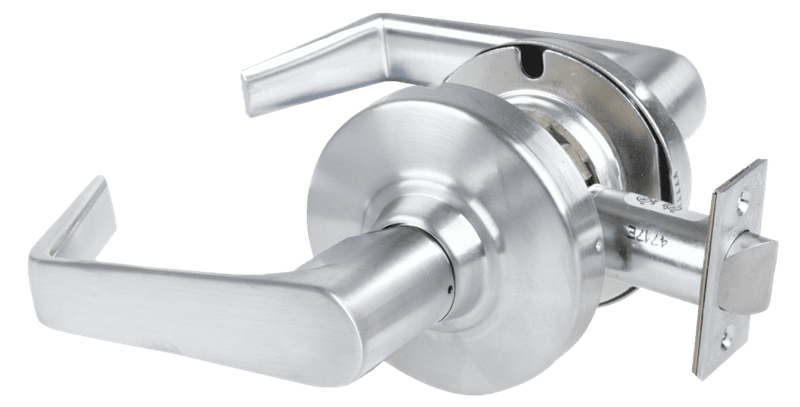 Picture of Schlage ALX10 SAT Grade 2 Passage Cylindrical Lock with Field Selectable Vandlgard, Saturn Lever