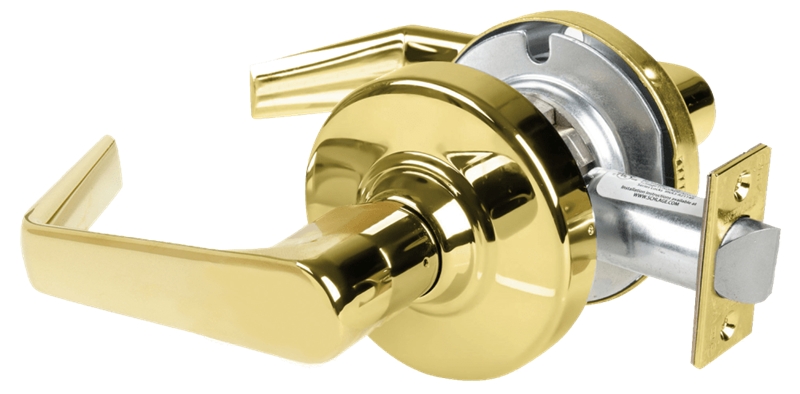 Picture of Schlage ALX10 SAT Grade 2 Passage Cylindrical Lock with Field Selectable Vandlgard, Saturn Lever