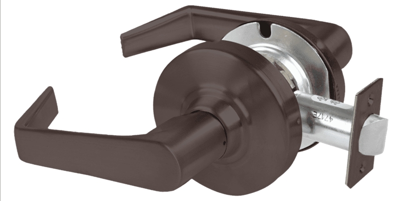 Picture of Schlage ALX10 SAT Grade 2 Passage Cylindrical Lock with Field Selectable Vandlgard, Saturn Lever