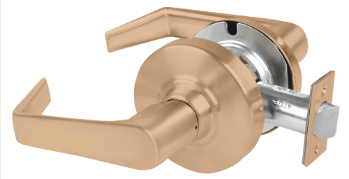Picture of Schlage ALX10 SAT Grade 2 Passage Cylindrical Lock with Field Selectable Vandlgard, Saturn Lever