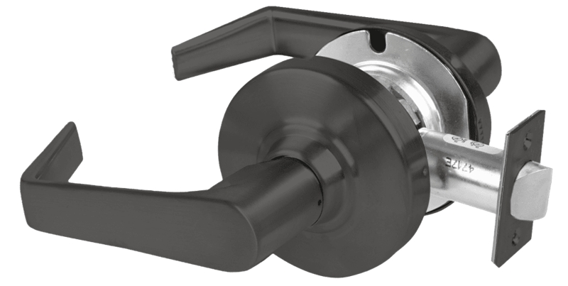 Picture of Schlage ALX10 SAT Grade 2 Passage Cylindrical Lock with Field Selectable Vandlgard, Saturn Lever