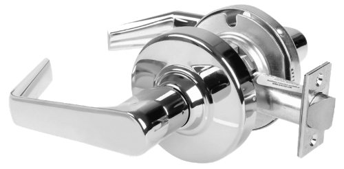 Picture of Schlage ALX10 SAT Grade 2 Passage Cylindrical Lock with Field Selectable Vandlgard, Saturn Lever