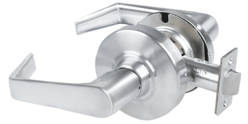Picture of Schlage ALX10 SAT Grade 2 Passage Cylindrical Lock with Field Selectable Vandlgard, Saturn Lever