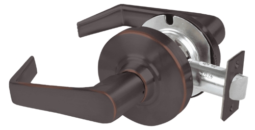 Picture of Schlage ALX10 SAT Grade 2 Passage Cylindrical Lock with Field Selectable Vandlgard, Saturn Lever