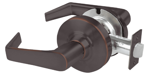 Picture of Schlage ALX10 SAT Grade 2 Passage Cylindrical Lock with Field Selectable Vandlgard, Saturn Lever