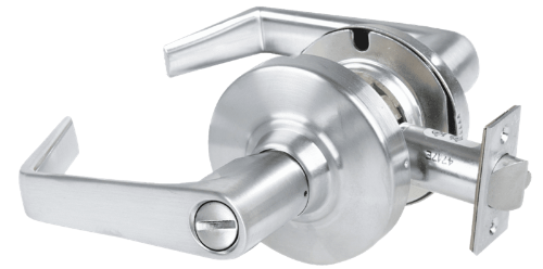 Picture of Schlage ALX40 SAT Grade 2 Privacy Cylindrical Lock with Field Selectable Vandlgard, Saturn Lever