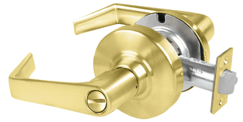 Picture of Schlage ALX40 SAT Grade 2 Privacy Cylindrical Lock with Field Selectable Vandlgard, Saturn Lever