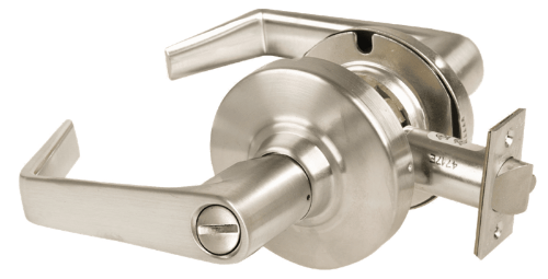 Picture of Schlage ALX44 SAT Grade 2 Hospital Privacy Cylindrical Lock with Field Selectable Vandlgard, Saturn Lever