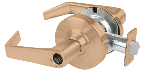 Picture of Schlage ALX50L SAT Grade 2 Office Cylindrical Lock with Field Selectable Vandlgard, Saturn Lever, Conventional Less Cylinder