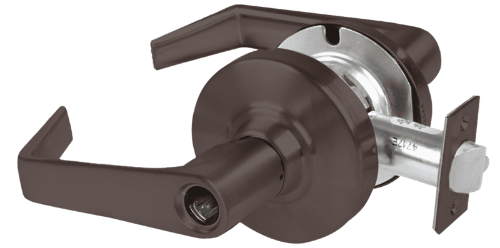 Picture of Schlage ALX50L SAT Grade 2 Office Cylindrical Lock with Field Selectable Vandlgard, Saturn Lever, Conventional Less Cylinder