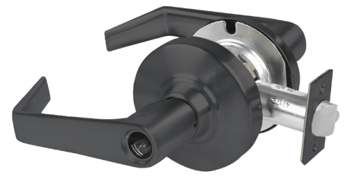 Picture of Schlage ALX50L SAT Grade 2 Office Cylindrical Lock with Field Selectable Vandlgard, Saturn Lever, Conventional Less Cylinder