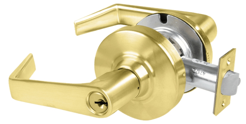 Picture of Schlage ALX50P SAT Grade 2 Office Cylindrical Lock with Field Selectable Vandlgard, Saturn Lever, Conventional Cylinder, Keyed 5
