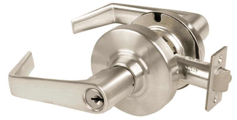 Picture of Schlage ALX50P SAT Grade 2 Office Cylindrical Lock with Field Selectable Vandlgard, Saturn Lever, Conventional Cylinder, Keyed 5